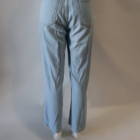 Women Rag & Bone Logan Low Rise Light Blue Wide-Leg Button-Fly Denim Jeans 27 - Picture 10 of 14